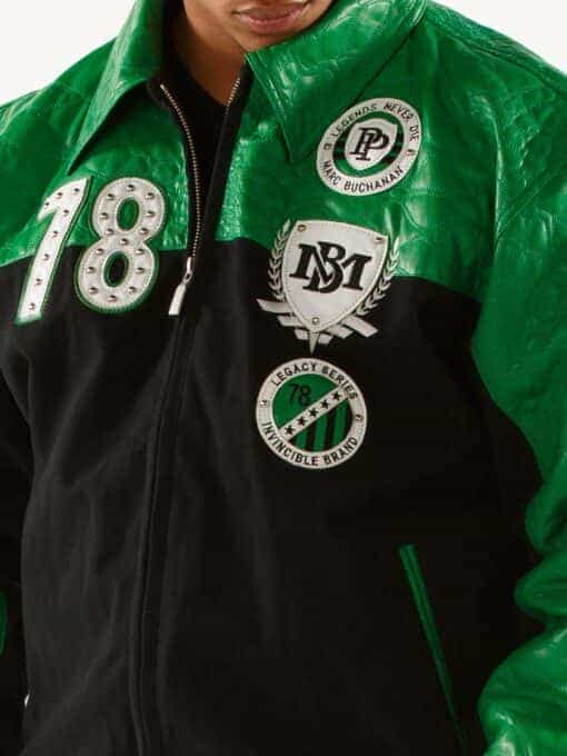 men's original & true green leather jacket