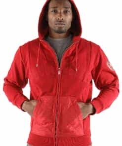 nylon cabernet hooded midlayer