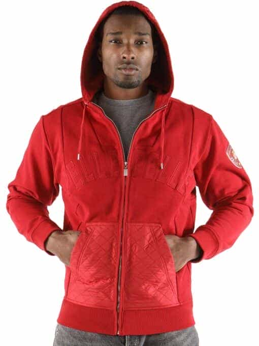 nylon cabernet hooded midlayer