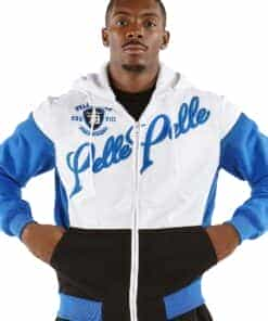 pelle pelle colorblocked in medium blue tracksuit