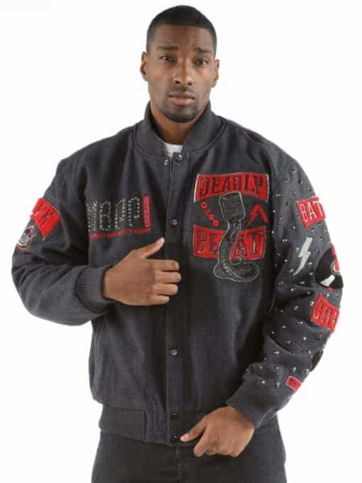 pelle pelle deadly over a beat grey jacket