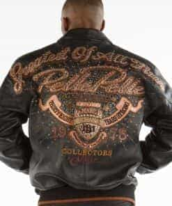 pelle pelle greatest of all time black and brown jacket