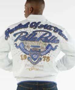 pelle pelle greatest of all time white leather jacket