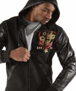 pelle pelle king of thrones black cabernet hoodie