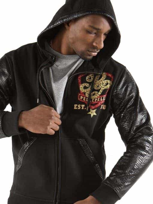 pelle pelle king of thrones black cabernet hoodie