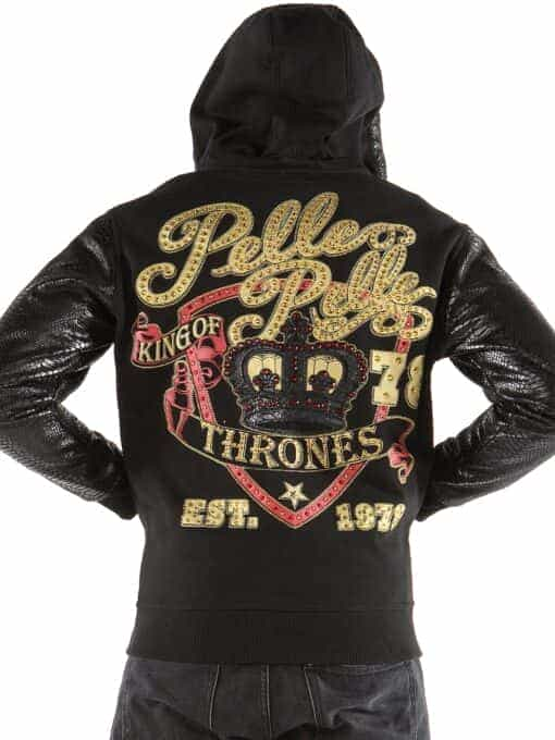 pelle pelle king of thrones black cabernet midlayer