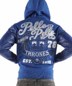 pelle pelle king of thrones blue mid layer hoodie