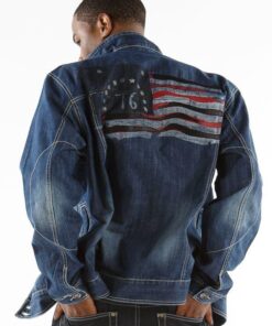 pelle pelle mb american flag denim jacket