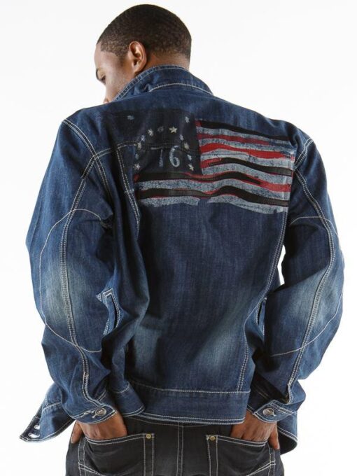 pelle pelle mb american flag denim jacket