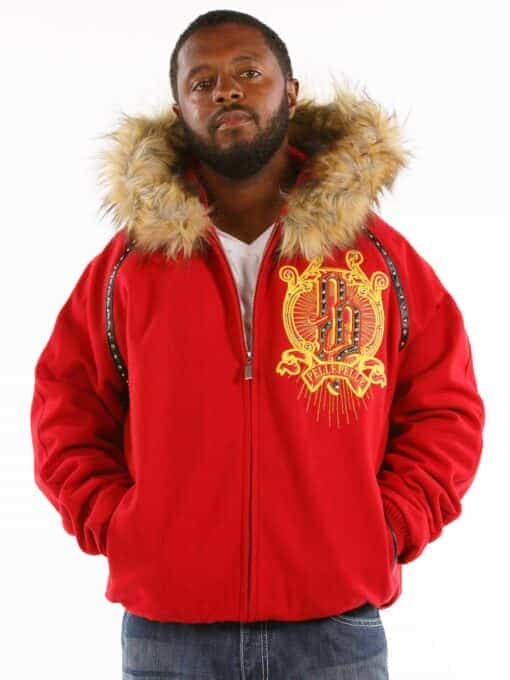 pelle pelle men's top brass red coat