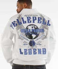 pelle pelle men's world famous legend white leather jacket