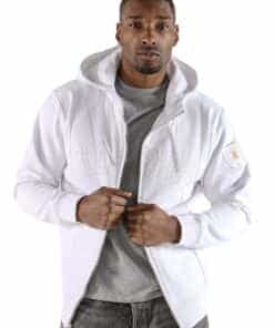 pelle pelle nylon white hooded midlayer