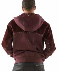 pelle pelle ornate p maroon hoodie