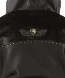 pelle pelle ornate p midlayer black hoodie