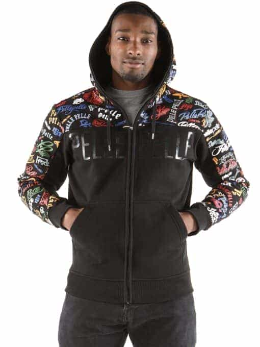 pelle pelle repeat midlayer hoodie