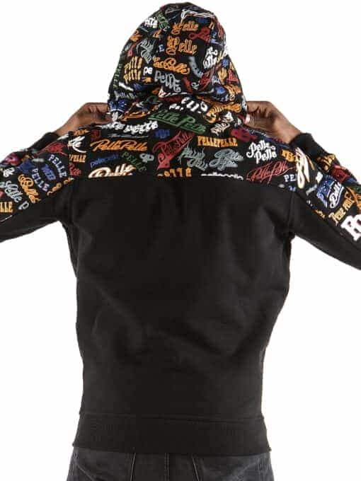 pelle pelle repeat print midlayer hoodie