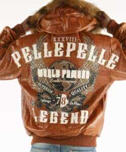 pelle pelle world famous legend brown leather jacket