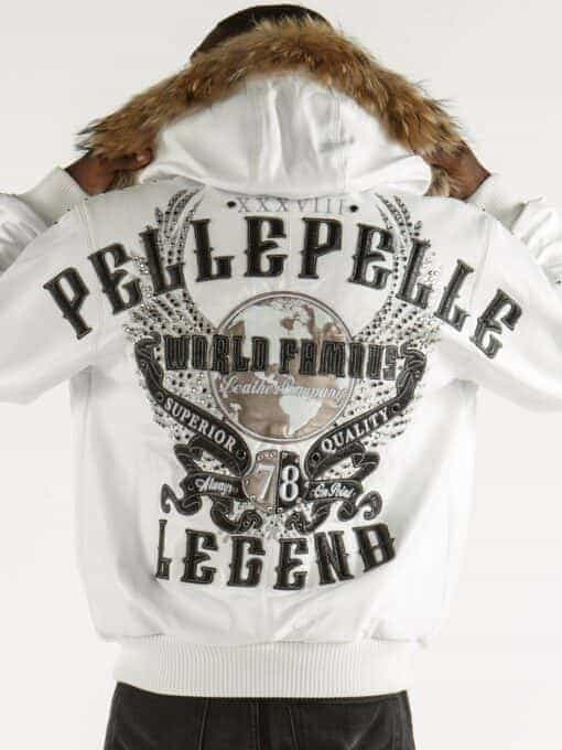 pelle pelle world famous legend leather jacket with fur hood