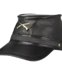 Pelle Pelle Black Civil War Leather Cap