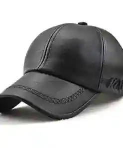 Pelle Pelle Black Leather Cap