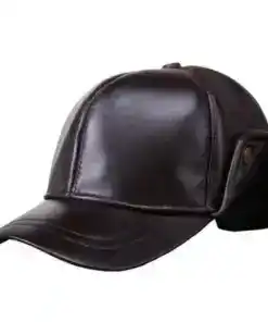 Pelle Pelle Brown Leather Baseball Cap