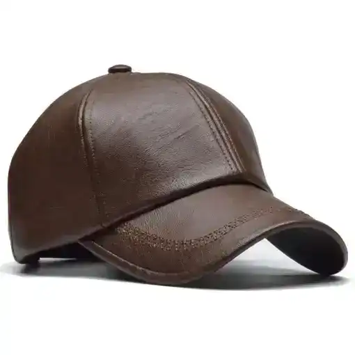 Pelle Pelle Brown Leather Cap