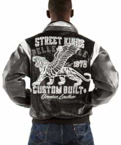 men's street kings black leather jacket