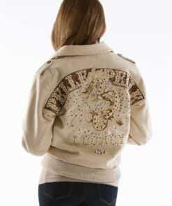 pelle pelle ladies snakeskin dragon cream coat