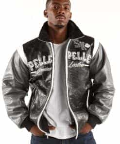 pelle pelle men's street kings black leather jacket