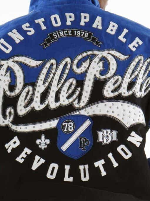 men's revolution black and blue jacket