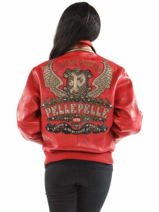 pelle pelle ladies limited edition red jacket