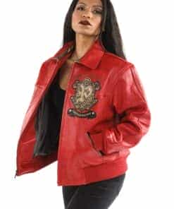 pelle pelle ladies limited edition red leather jacket