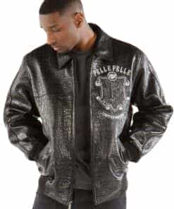 pelle pelle limited edition croc leather jacket