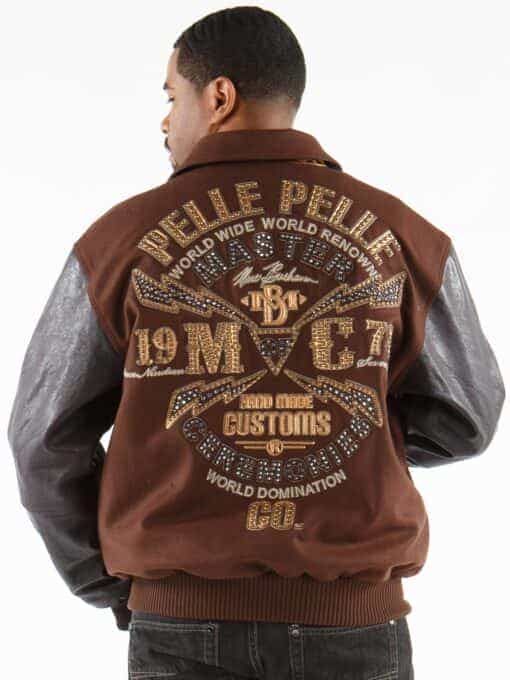 pelle pelle men's brown mc jacket