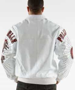 pelle pelle men's independent society white leather jacket