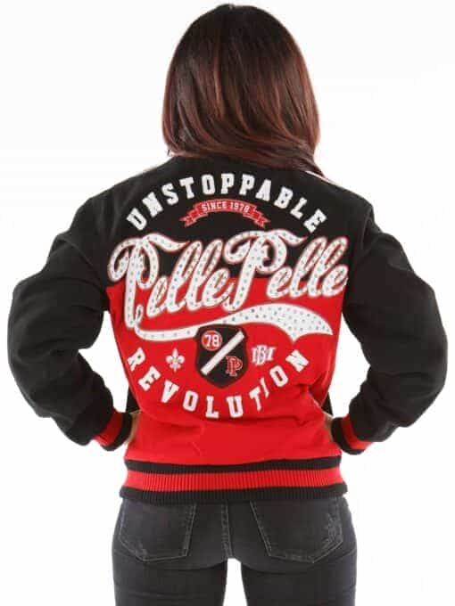 pelle pelle unstoppable black and red jacket