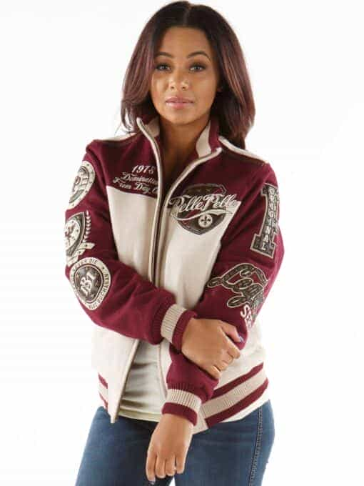 women's pelle pelle unstoppable maroon jacket