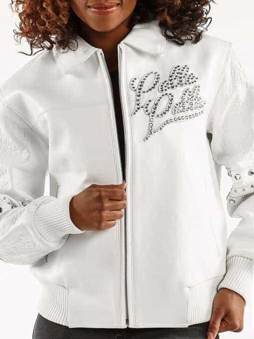 women's the original white leather jacket