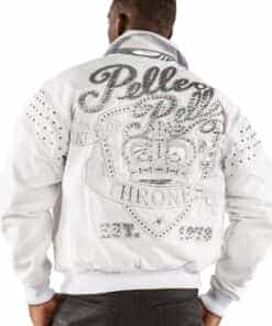 men's pelle pelle king of thrones white wool jacket