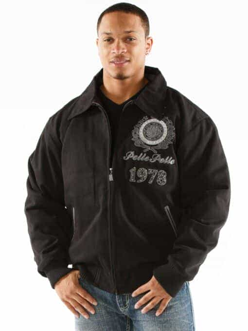 men's pelle pelle usa black jacket