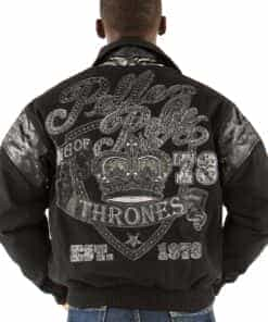 pelle pelle king of thrones black wool jacket