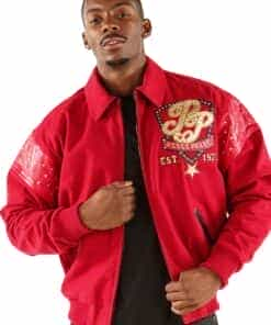 pelle pelle king of thrones red wool jacket