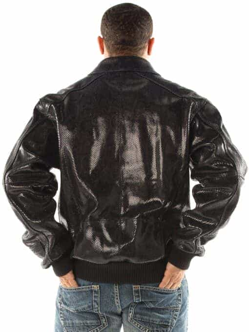 pelle pelle black python jacket