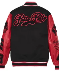 Men Pelle Pelle Varsity Red And Black Jacket 2023