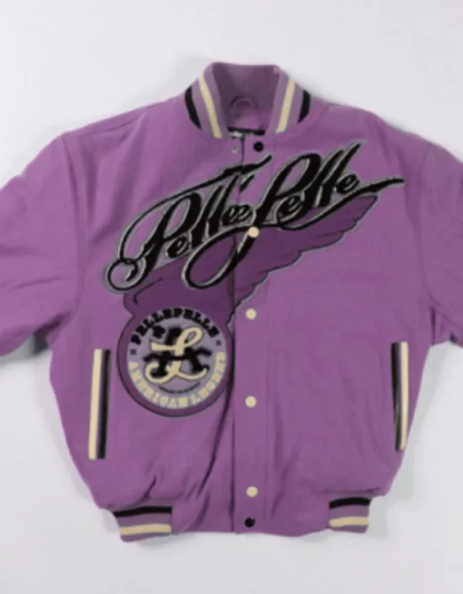 Pelle Pelle American Legend Light Purple Varsity Jacket