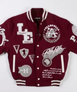 Pelle Pelle American Legend Limited Edition Maroon Varsity Jacket