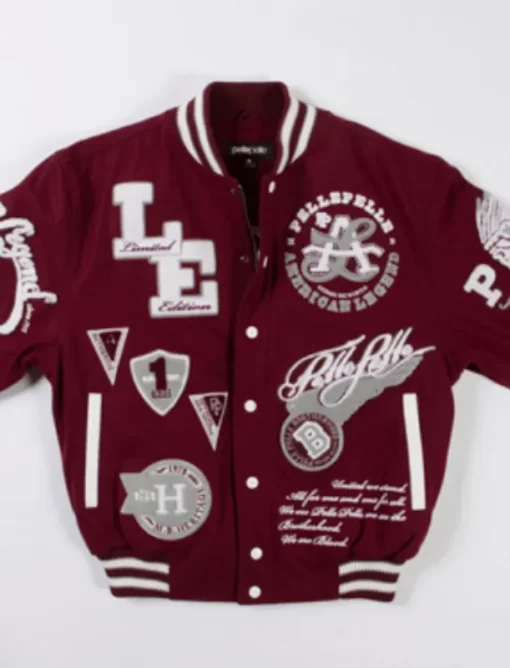 Pelle Pelle American Legend Limited Edition Maroon Varsity Jacket