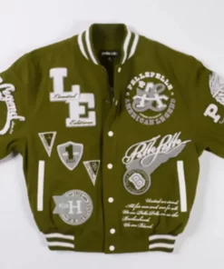 Pelle Pelle American Legend Limited Edition Olive Varsity Jacket