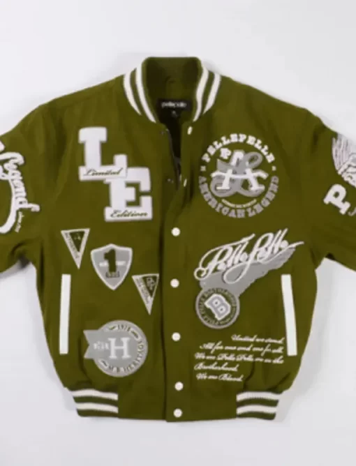 Pelle Pelle American Legend Limited Edition Olive Varsity Jacket