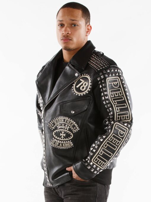 pelle nation black leather jacket